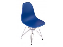 Стул Eames синий с металлическими ножками