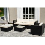 "Даллас" лаунж-зона из искусственного ротанга на 5 персон, цвет черный