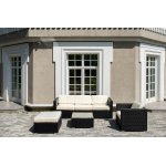 "Даллас" лаунж-зона из искусственного ротанга на 5 персон, цвет черный