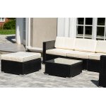 "Даллас" лаунж-зона из искусственного ротанга на 5 персон, цвет черный