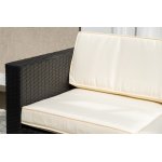 "Даллас" лаунж-зона из искусственного ротанга на 5 персон, цвет черный