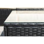 "Даллас" лаунж-зона из искусственного ротанга на 5 персон, цвет черный