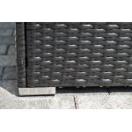 "Даллас" лаунж-зона из искусственного ротанга на 5 персон, цвет черный