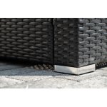 "Даллас" лаунж-зона из искусственного ротанга на 5 персон, цвет черный