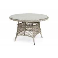"Эспрессо" плетеный круглый стол, диаметр 118 см, цвет бежевый