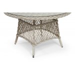 "Эспрессо" плетеный круглый стол, диаметр 118 см, цвет бежевый