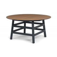 "Рио" стол из HPL круглый Ø160см, H75, цвет столешницы "дуб"