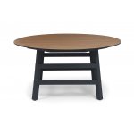 "Рио" стол из HPL круглый Ø160см, H75, цвет столешницы "дуб"