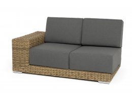 "Капри" модуль диванный правый с подушками, цвет соломенный