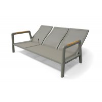 "Бари" диван 3-местный, каркас алюминий, цвет светло-серый