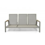 "Бари" диван 3-местный, каркас алюминий, цвет светло-серый