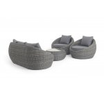 "Барселона" лаунж-зона из искусственного ротанга, цвет графит