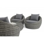 "Барселона" лаунж-зона из искусственного ротанга, цвет графит