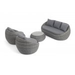 "Барселона" лаунж-зона из искусственного ротанга, цвет графит