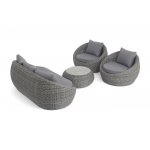 "Барселона" лаунж-зона из искусственного ротанга, цвет графит