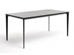 "Малага" обеденный стол из HPL 140х80см, цвет "серый гранит", каркас черный "Малага" обеденный стол из HPL 140х80см, цвет "серый гранит", каркас черный