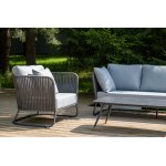 "Багамы" лаунж-зона 5-местная плетеная из роупа (веревки), каркас алюминиевый темно-серый, роуп серый "Багамы" лаунж-зона 5-местная плетеная из роупа (веревки), каркас алюминиевый темно-серый, роуп серый