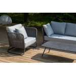 "Багамы" лаунж-зона 5-местная плетеная из роупа (веревки), каркас алюминиевый темно-серый, роуп серый "Багамы" лаунж-зона 5-местная плетеная из роупа (веревки), каркас алюминиевый темно-серый, роуп серый