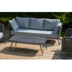 "Багамы" лаунж-зона 5-местная плетеная из роупа (веревки), каркас алюминиевый темно-серый, роуп серый "Багамы" лаунж-зона 5-местная плетеная из роупа (веревки), каркас алюминиевый темно-серый, роуп серый