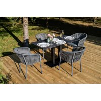 "Каффе Дабл" обеденная группа на 4 персоны, цвет "серый гранит"