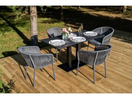 "Каффе Дабл" обеденная группа на 4 персоны, цвет "серый гранит"