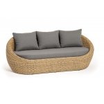 "Барселона" диван из искусственного ротанга трехместный, цвет соломенный