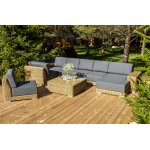 "Капри" трансформирующаяся лаунж-зона из искусственного ротанга, цвет соломенный "Капри" трансформирующаяся лаунж-зона из искусственного ротанга, цвет соломенный