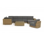 "Капри" трансформирующаяся лаунж-зона из искусственного ротанга, цвет соломенный "Капри" трансформирующаяся лаунж-зона из искусственного ротанга, цвет соломенный