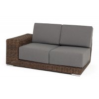 "Капри" модуль диванный правый с подушками, цвет коричневый