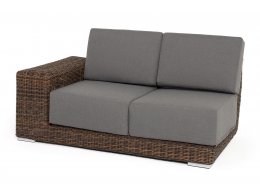 "Капри" модуль диванный правый с подушками, цвет коричневый