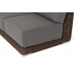 "Капри" модуль диванный правый с подушками, цвет коричневый