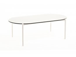 "Диего" журнальный стол из HPL 120х60 H40, каркас белый муар, цвет "молочный" "Диего" журнальный стол из HPL 120х60 H40, каркас белый муар, цвет "молочный"