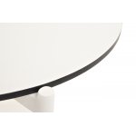 "Диего" журнальный стол из HPL 120х60 H40, каркас белый муар, цвет "молочный"