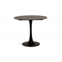 "Тюльпан" интерьерный стол из HPL круглый Ø90см, цвет "серый гранит"