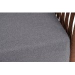 "Багамы" кресло плетеное из роупа, каркас алюминий коричневый (RAL8016) муар, роуп BZ23-ED31, ткань темно-серая 027