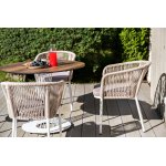 "Диего" обеденная группа на 4 персоны, круглый стол "дуб", цвет бежевый