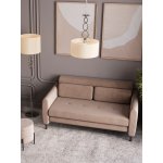 Диван-кровать прямой Барнаби велюр светло-серый