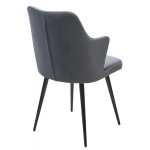 Стул HERMAN 360 град. Barkhat 3 Графит, велюр без пальчиковый / черный каркас М-City
