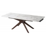 Стол EDER 160 GLOSS COLD JADE SOLID CERAMIC / Орех, ®DISAUR