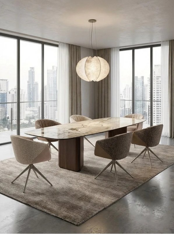 Стол ТЕРРА (TERRA) 240 (360) БЕЖЕВЫЙ МРАМОР TL-331, испанская керамика / Орех, ®DISAUR Стол ТЕРРА (TERRA) 240 (360) БЕЖЕВЫЙ МРАМОР TL-331, испанская керамика / Орех, ®DISAUR