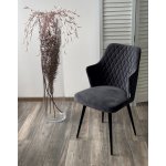 Стул HERMAN 360 град. Barkhat 3 Графит, велюр без пальчиковый / черный каркас М-City