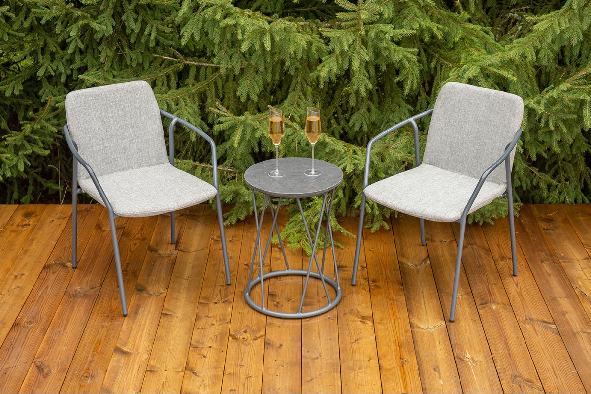 "Марокко" кофейный комплект из алюминия, цвет темно-серый