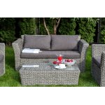"Капучино" диван из искусственного ротанга (гиацинт) двухместный, цвет серый "Капучино" диван из искусственного ротанга (гиацинт) двухместный, цвет серый