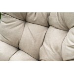 "Венеция" подвесное кресло-кокон из искусственного ротанга, цвет серый с бежевой подушкой