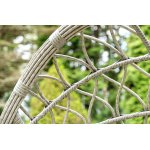 "Венеция" подвесное кресло-кокон из искусственного ротанга, цвет серый с бежевой подушкой