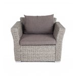 "Капучино" кресло из искусственного ротанга (гиацинт), цвет серый