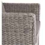 "Капучино" кресло из искусственного ротанга (гиацинт), цвет серый