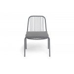 "Кастелло" стул плетеный из роупа, каркас из стали темно-серый (RAL7024) муар, ткань темно-серая 027