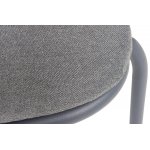 "Кастелло" стул плетеный из роупа, каркас из стали темно-серый (RAL7024) муар, ткань темно-серая 027