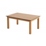 "Канны" журнальный столик из HPL 90х60, H40, основание дуб, цвет столешницы "дуб"